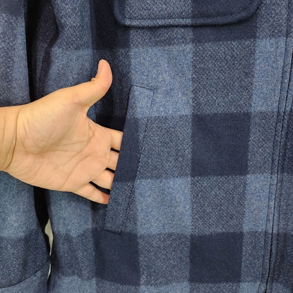 Sandro Men's Wool Blend Plaid Zip Up Pocket Jacket - XL - Picture 10 of 10